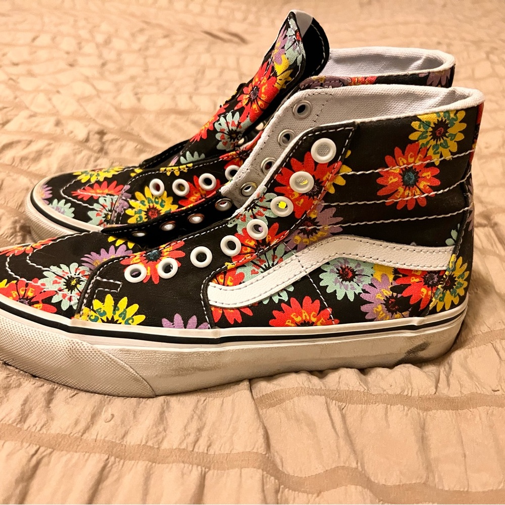 Vans Floral High-Top Sneakers